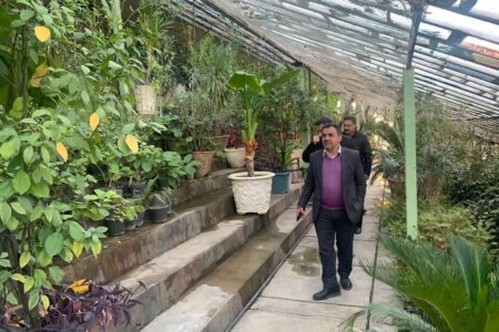بازدید مهندس بیژن مرادی از گلخانه مرکزی شهرداری کرمانشاه